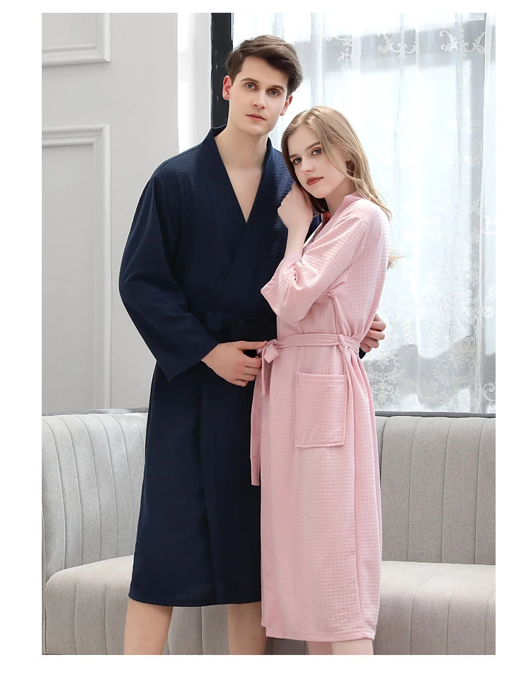 Waliicorners Autumn couple bathrobe thin section quick-drying absorbent for men and women for Bridesmaid Robes solid color couple bathrobe 15 H971f6b5df1e647eb8f6ab0fc241e31b97