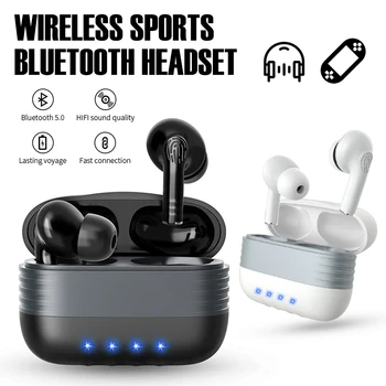 Bluetooth Earbuds In-Ear Wireless Earphone with Noise-Cancelling Mic IPX5 Waterproof 3-4H Music Time with Charging Case
Bluetooth Earbuds In-Ear Wireless Earphone with Noise-Cancelling Mic IPX5 Waterproof 3-4H Music Time with Charging Case