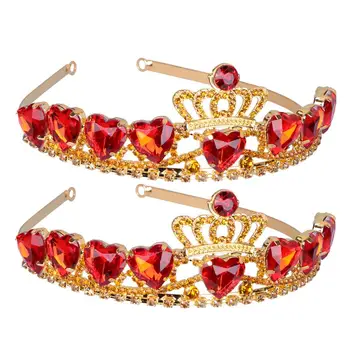 2pcs Kids Crown Red Peach Heart Crystal Crown Exquisite Tiara Hair Hoop Beautiful Headdress for Birthday Performance Party 
2pcs Kids Crown Red Peach Heart Crystal Crown Exquisite Tiara Hair Hoop Beautiful Headdress for Birthday Performance Party