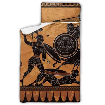 Ancient Greece Warrior Toddler Nap Mat Children's Sleeping Bag with Removable Pillow for Preschool Daycare and Sleepovers
Ancient Greece Warrior Toddler Nap Mat Children's Sleeping Bag with Removable Pillow for Preschool Daycare and Sleepovers