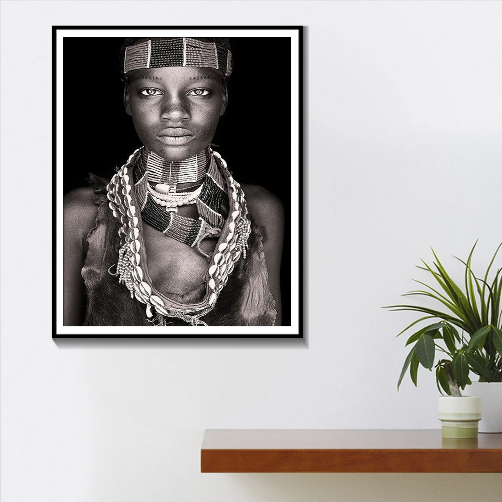Картина африканские женщины черно белые канвансы постеры и принты квадратные