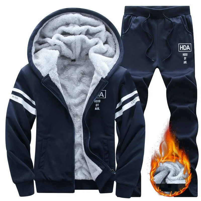 Causal Tracksuits Men Set hooded Thicken Fleece Hoodies + Sweatpant 2019 Winter Spring Sweatshirt Sportswear Male Letter Print
Causal Tracksuits Men Set hooded Thicken Fleece Hoodies + Sweatpant 2019 Winter Spring Sweatshirt Sportswear Male Letter Print