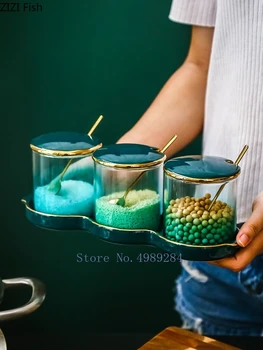 Ceramic Spice Jar Gradient Emerald Spoon Kitchen Storage Tank Salt Candy MSG Jar Flower Fruit Tea Pot Kitchen Storage Container
Ceramic Spice Jar Gradient Emerald Spoon Kitchen Storage Tank Salt Candy MSG Jar Flower Fruit Tea Pot Kitchen Storage Container