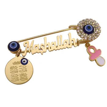 islam Quran four Qul suras Mashallah Turkish evil eye brooch baby pin
islam Quran four Qul suras Mashallah Turkish evil eye brooch baby pin