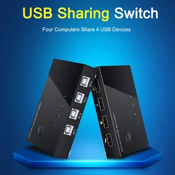 4 Port HDMI KVM Switch 4K USB HDMI KVM Switcher 4 in 4 out 4K 2K 30HZ with 4 Cables For PC Laptop Mouse Printers
4 Port HDMI KVM Switch 4K USB HDMI KVM Switcher 4 in 4 out 4K 2K 30HZ with 4 Cables For PC Laptop Mouse Printers