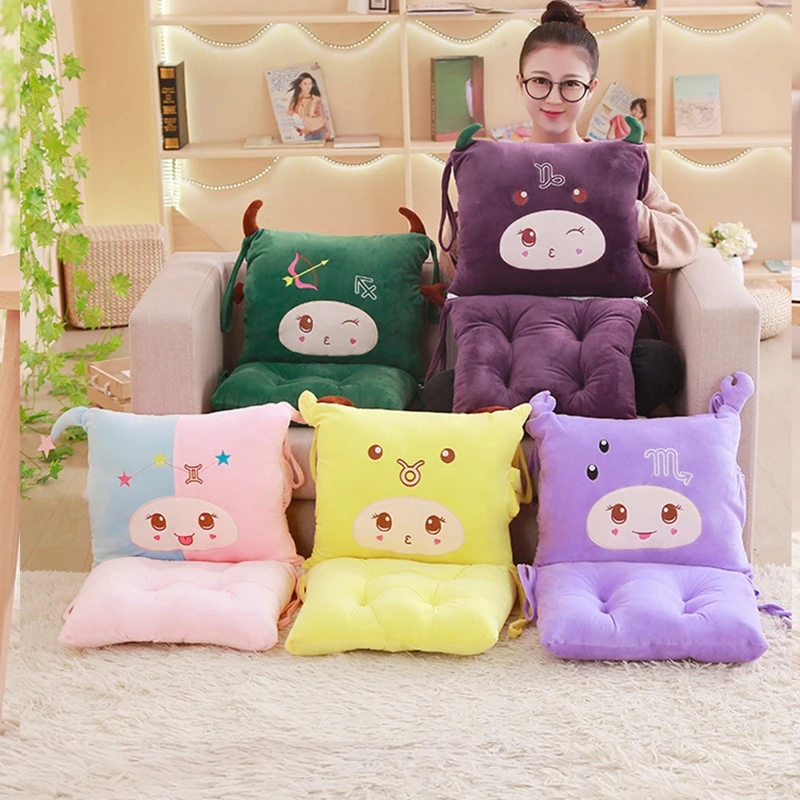 Coushin Cartoon Twelve Constellation Siamese Cushins 12 Style Seat/Back Cute Cushin Short Plush Expandable Coushin PP Cotton 
Coushin Cartoon Twelve Constellation Siamese Cushins 12 Style Seat/Back Cute Cushin Short Plush Expandable Coushin PP Cotton