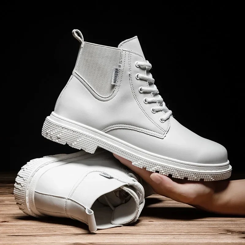 Фото Мужские военные ботинки размера 35-47 Мужская защитная обувь для 2022 белых пар в