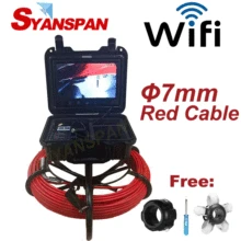 7mm in Diameter Red Wire 20-50M SYANSPAN Wireless Wi-Fi Pipe Inspection Video Camera,Drain Sewer Pipeline Industrial Endoscope
7mm in Diameter Red Wire 20-50M SYANSPAN Wireless Wi-Fi Pipe Inspection Video Camera,Drain Sewer Pipeline Industrial Endoscope