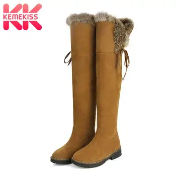 KemeKiss Thigh High Boots Women Flats Shoes Winter Keep Warm Fur Round Toe Lace Up Casual Party Stretch Long Boots Size 34-43
KemeKiss Thigh High Boots Women Flats Shoes Winter Keep Warm Fur Round Toe Lace Up Casual Party Stretch Long Boots Size 34-43