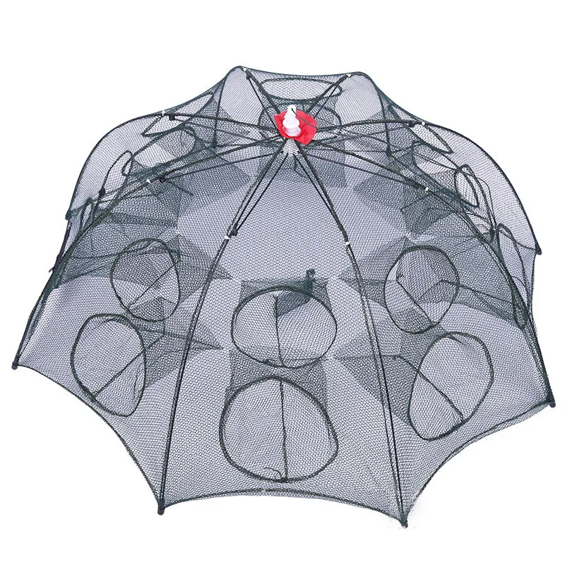 Автоматический зонт с 4-16 отверстиями рыболовная сеть клетка для креветок