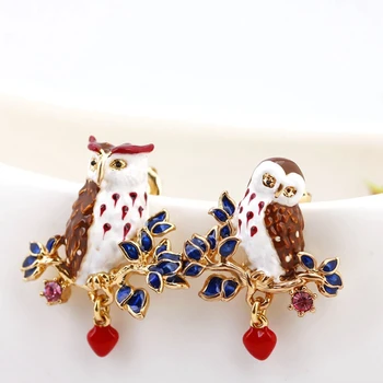 Fashion Enamel Owl Asymmetric Clip / Stud Earrings Women Accessories Gold Color Bird Leaf Heart Small Piercing Earrings EH053
Fashion Enamel Owl Asymmetric Clip / Stud Earrings Women Accessories Gold Color Bird Leaf Heart Small Piercing Earrings EH053