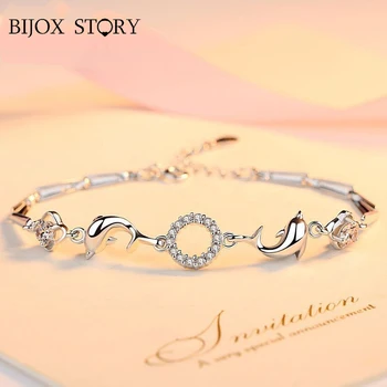 BIJOX STORY Fashion Dolphin Shape Zircon Women Bracelet Silver 925 Jewelry Charm Bracelet for Wedding Anniversary Gift Wholesale
BIJOX STORY Fashion Dolphin Shape Zircon Women Bracelet Silver 925 Jewelry Charm Bracelet for Wedding Anniversary Gift Wholesale
