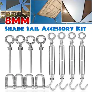 12Pcs Stainless Steel Sun Sail Shade Accessories Garden Canopy Fixing Fittings Hardware Shade Sail Replacement Fitting Tools 
12Pcs Stainless Steel Sun Sail Shade Accessories Garden Canopy Fixing Fittings Hardware Shade Sail Replacement Fitting Tools