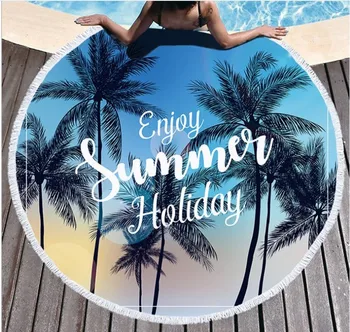 summer coconut tree Retro printed round beach towel microfiber swimming pool cushion quick-drying With Tassel towel T606
summer coconut tree Retro printed round beach towel microfiber swimming pool cushion quick-drying With Tassel towel T606