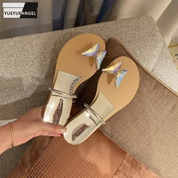 Women Flip Flops Summer Slip-On Shoes Open Toe Wedge Slippers Outside Shiny Crystal Butterfly Casual Golden Silver Luxury Slides
Women Flip Flops Summer Slip-On Shoes Open Toe Wedge Slippers Outside Shiny Crystal Butterfly Casual Golden Silver Luxury Slides