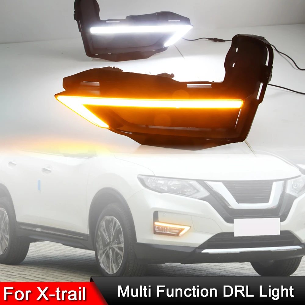 1 Pair For Nissan X-trail 2017 2018 2019 Front Bumper LED DRL Daytime Light Amber Turn Signal Lights Fog Lamp Assembly
1 Pair For Nissan X-trail 2017 2018 2019 Front Bumper LED DRL Daytime Light Amber Turn Signal Lights Fog Lamp Assembly