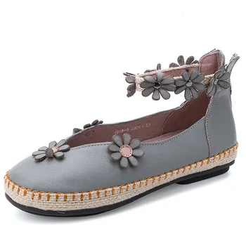 Women Natural Genuine Leather Ballet Flats Sneakers Women Oxford Shoes Slip On Round Toe applique flower Casual shoes for women
Women Natural Genuine Leather Ballet Flats Sneakers Women Oxford Shoes Slip On Round Toe applique flower Casual shoes for women