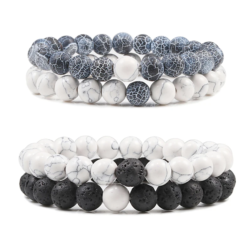 2pcs/set Couples Distance Bracelet Natural Stone Tiger Eye Lava Beaded Bracelets for Men Women Friend Gift Charm Strand Jewelry
2pcs/set Couples Distance Bracelet Natural Stone Tiger Eye Lava Beaded Bracelets for Men Women Friend Gift Charm Strand Jewelry