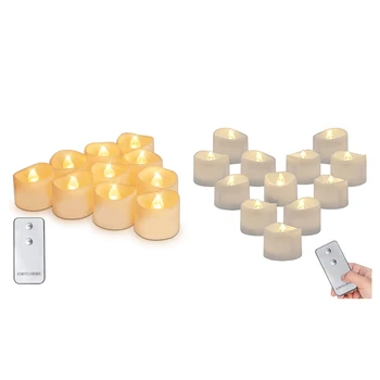 12 Pack Remote Control Tea Lights Flickering, Long Lasting Battery Operated LED Candles for Home Decor
12 Pack Remote Control Tea Lights Flickering, Long Lasting Battery Operated LED Candles for Home Decor