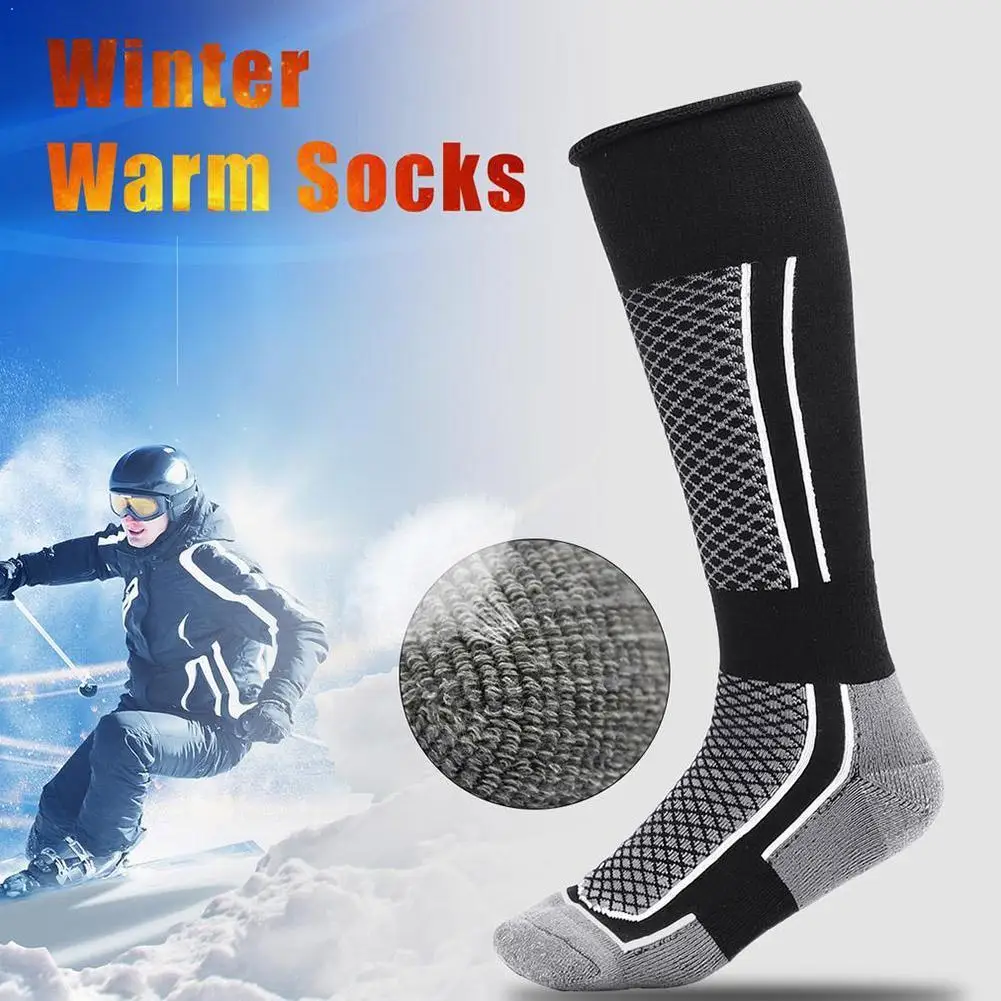 

Women/Man Winter Ski Sports Socks Thermal Long Ski Hiking Towel Walking Sports Socks T2P9