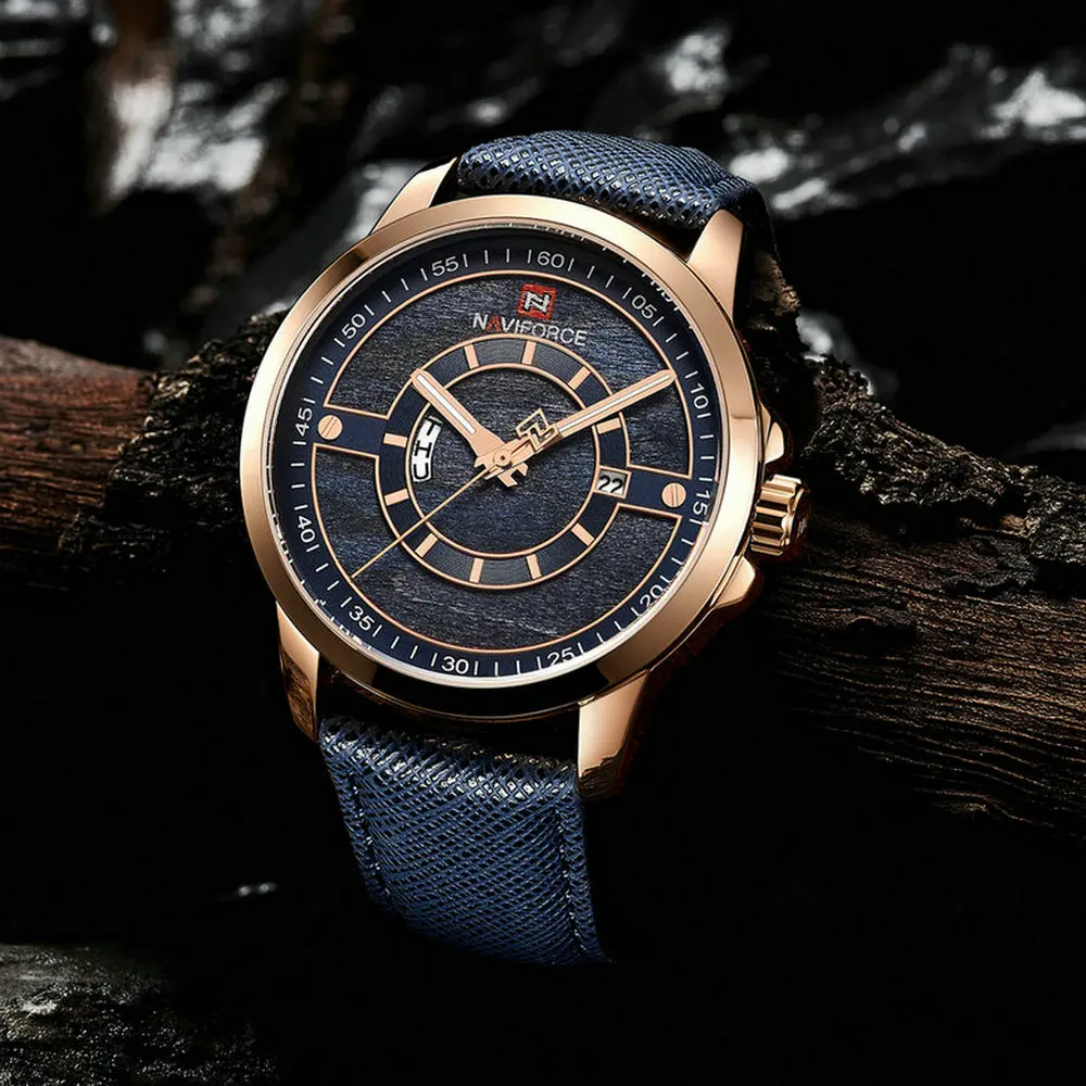 NAVIFORCE Fashion Blue Mens Watches Top Brand Luxury Waterproof Sports Quartz Wrist Watch Leather Strap Calendar Analog Clock
NAVIFORCE Fashion Blue Mens Watches Top Brand Luxury Waterproof Sports Quartz Wrist Watch Leather Strap Calendar Analog Clock