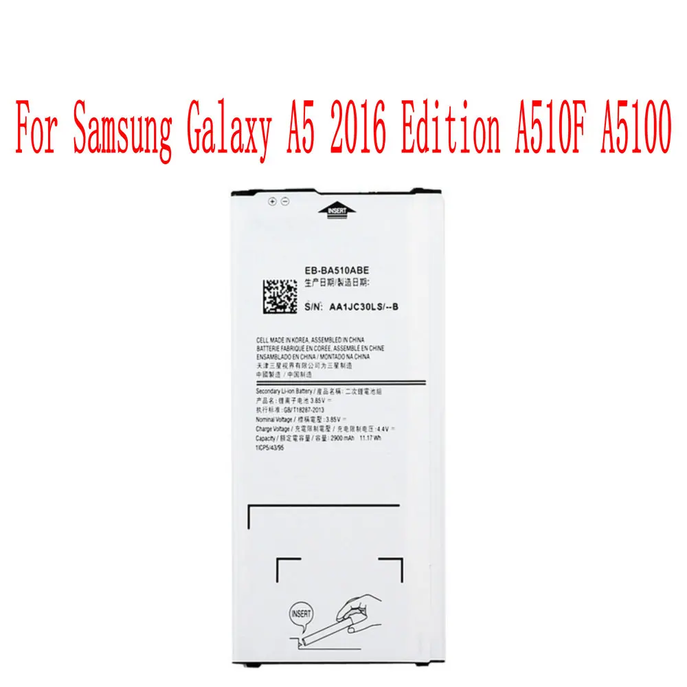 New High Quality 2900mAh EB-BA510ABE Battery For Samsung Galaxy A5 2016 Edition A510F A5100 Cell Phone | Мобильные телефоны и