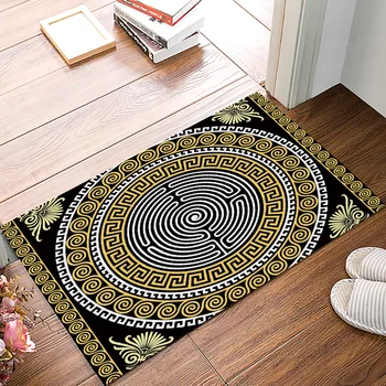 Circle Pattern Black Golden Yellow Greece Bath Rugs Non-Slip Doormat Door Mat Bathroom Accessories
Circle Pattern Black Golden Yellow Greece Bath Rugs Non-Slip Doormat Door Mat Bathroom Accessories