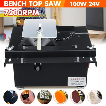 Efficient 100W 24V Mini Table Saw Small Woodworking Electric Bench Saw Handmade DIY Electric Polisher Grinder Craft Cutting Tool
Efficient 100W 24V Mini Table Saw Small Woodworking Electric Bench Saw Handmade DIY Electric Polisher Grinder Craft Cutting Tool