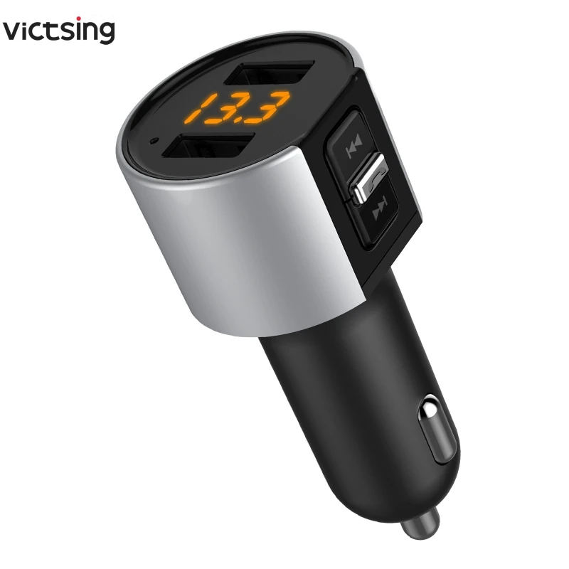 Victsing B69 Car Bluetooth FM Transmitter Wireless Radio Adapter MP3 Player &Car Dual USB Charger With A2DP AVRCP HFP function
Victsing B69 Car Bluetooth FM Transmitter Wireless Radio Adapter MP3 Player &Car Dual USB Charger With A2DP AVRCP HFP function