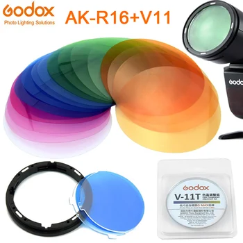 Godox AK-R16 Magnetic Mount Diffuser Plate with V-11C / V-11T Color Effect Gel Set for Godox V1 Series Flash Light Speedlite
Godox AK-R16 Magnetic Mount Diffuser Plate with V-11C / V-11T Color Effect Gel Set for Godox V1 Series Flash Light Speedlite