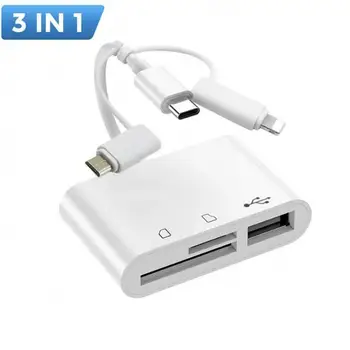 HiMISS Lightning/Typec 3 in 1 Iphone Android Mobile Phone Computer Card Reader Multi-function OTG
HiMISS Lightning/Typec 3 in 1 Iphone Android Mobile Phone Computer Card Reader Multi-function OTG