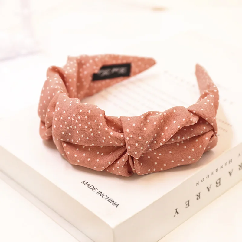 New Fashion Simulated Pearl Hair Accessories Wide Side Headband Mix Pearls Baroque Hairband Knot Headwear