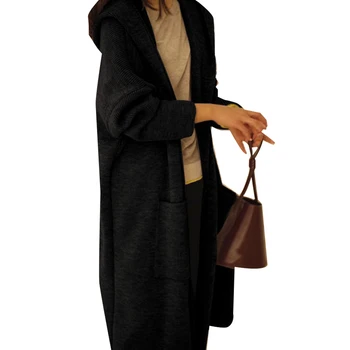 Autumn Women Solid Color Cardigan Long Sleeve Big Hooded Tunic Outwear Ladies wear a long solid color hooded coat
Autumn Women Solid Color Cardigan Long Sleeve Big Hooded Tunic Outwear Ladies wear a long solid color hooded coat