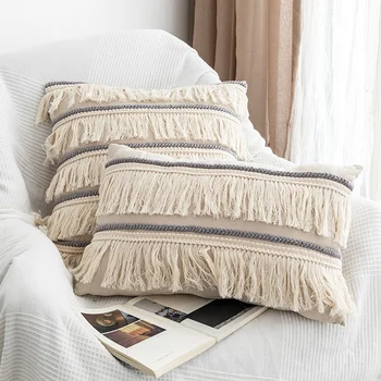 Boho Pillow Case Cushion Cover Fronha Cotton Linen Back Support Pillowcases Decorative Macrame Tassel Home Office Pillows Covers
Boho Pillow Case Cushion Cover Fronha Cotton Linen Back Support Pillowcases Decorative Macrame Tassel Home Office Pillows Covers