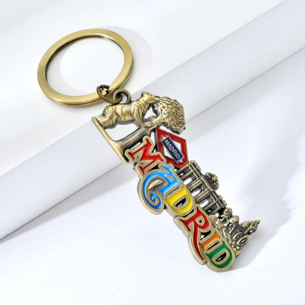 Vicney New Arrive Colorful Madrid Keychain Alcala Gate Key Chain Bear and strawberry tree Keyring Fountain of Cibeles Key Rings
Vicney New Arrive Colorful Madrid Keychain Alcala Gate Key Chain Bear and strawberry tree Keyring Fountain of Cibeles Key Rings