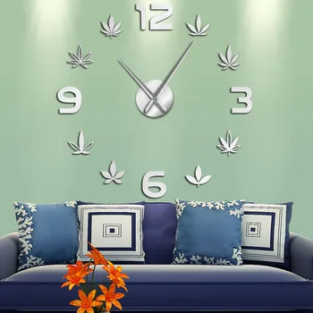 Marijuana Leaf DIY Silent Quartz Wall Clock Green Herbal Medicine Mirror Effect Weed Leaf Size Adjustable Acrylic DIY Watch
Marijuana Leaf DIY Silent Quartz Wall Clock Green Herbal Medicine Mirror Effect Weed Leaf Size Adjustable Acrylic DIY Watch