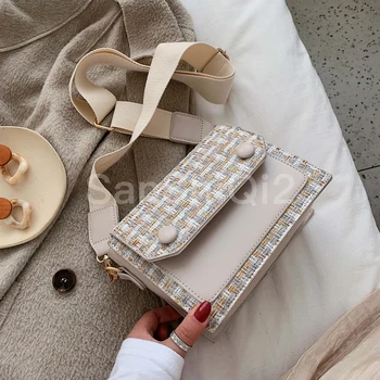 Female Elegant Flap Square Bag 2019 Fashion New Quality Woolen Women's Designer Handbag Contrast color Shoulder Messenger Bag
Female Elegant Flap Square Bag 2019 Fashion New Quality Woolen Women's Designer Handbag Contrast color Shoulder Messenger Bag