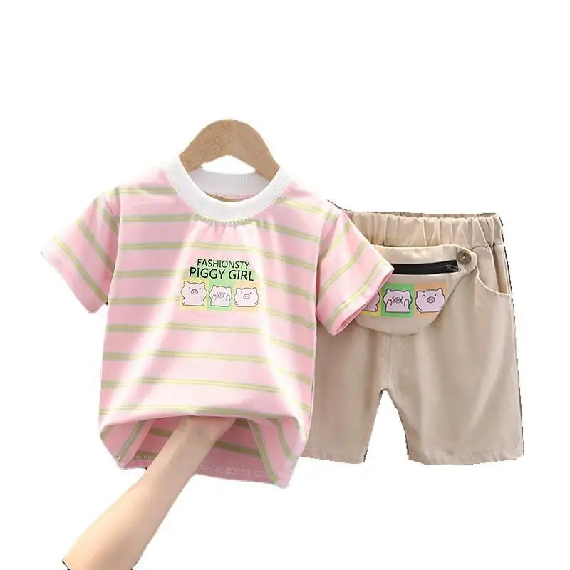 Baby Summer Fashion Clothes Children Boys Striped T Shirt Shorts 2pcs/sets Toddler Girls Clothing Kids Infant Cartoon Tracksuits
Baby Summer Fashion Clothes Children Boys Striped T Shirt Shorts 2pcs/sets Toddler Girls Clothing Kids Infant Cartoon Tracksuits