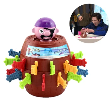 

Kids Funny Jumping Gadget Pirate Barrel Game Toys for Children Lucky Stab Pop Up Lucky Game Gadget Jokes Party Game toy