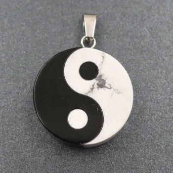 YJXP Ethnic Yin Yang Pendants Reiki Natural Stone Black Agates White Turquoises Tai Chi Bagua Map Pendant Charms Amulet Jewelry
YJXP Ethnic Yin Yang Pendants Reiki Natural Stone Black Agates White Turquoises Tai Chi Bagua Map Pendant Charms Amulet Jewelry