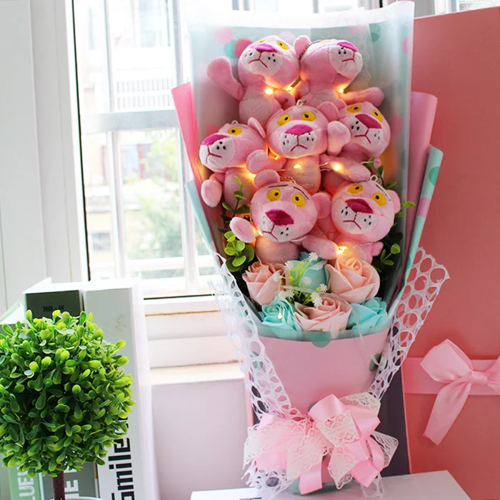 Lovely stuff animal plush toys cartoon flower bouquet creative gifts for Graduation/Birthday/ Valentine's Day/ Christmas day
Lovely stuff animal plush toys cartoon flower bouquet creative gifts for Graduation/Birthday/ Valentine's Day/ Christmas day