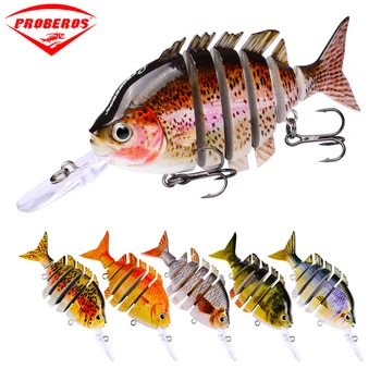Proberos 6 Sections Fishing Lures 10cm-13.67g Swim Bait with 8# Hook Fishing Tackle 6 Color 6pcs Fishing Baits Accessories Set 
Proberos 6 Sections Fishing Lures 10cm-13.67g Swim Bait with 8# Hook Fishing Tackle 6 Color 6pcs Fishing Baits Accessories Set