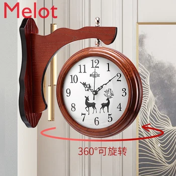 The Nordic Double-Sided Modern Minimalist Wood Graceful Clock Clock Fashion Living Room Home Cool Creative Quartz Wall Charts
The Nordic Double-Sided Modern Minimalist Wood Graceful Clock Clock Fashion Living Room Home Cool Creative Quartz Wall Charts