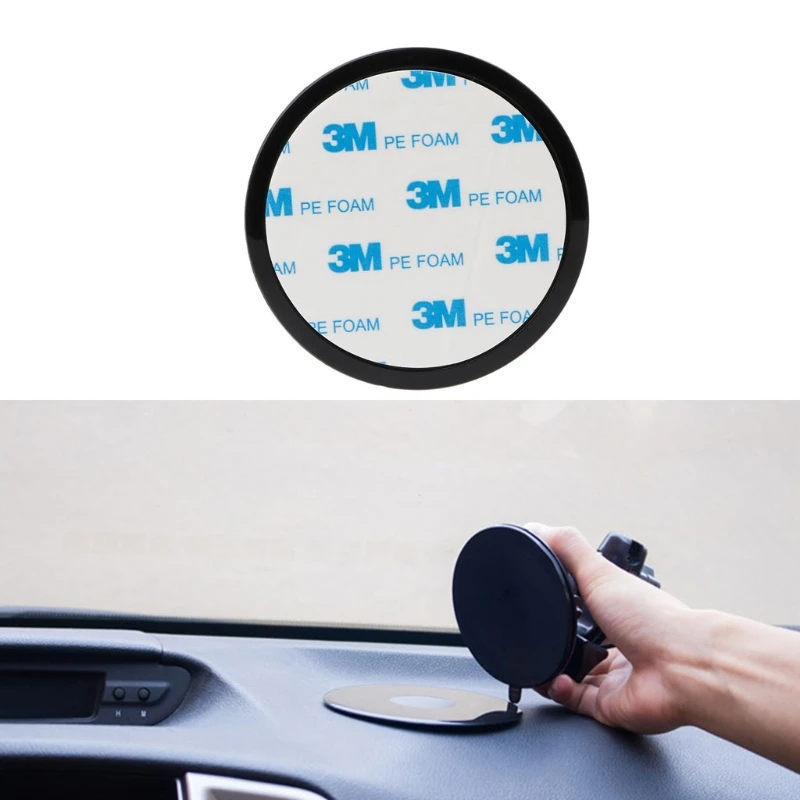 1pc 78mm Round Black Car Dashboard Suction Cup Mount Base Adhesive Disc For Phone Tablet GPS Stand Holder 1pc 78mm Round Black Car Dashboard Suction Cup Mount Base Adhesive Disc For Phone Tablet GPS Stand Holder