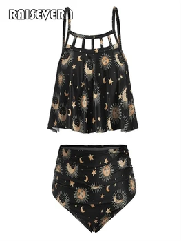 Swimwear Two Pieces Set Women Sun Stars Moon Bikini Set 2020 Summer Flounce Runched Tankini Swimsuit High Waist Bather Biquini
Swimwear Two Pieces Set Women Sun Stars Moon Bikini Set 2020 Summer Flounce Runched Tankini Swimsuit High Waist Bather Biquini