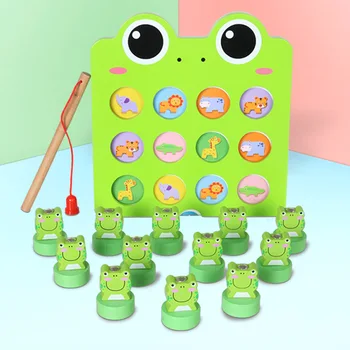 New wooden frog fishing toy development baby logical thinking reasoning ability training puzzle hands-on ability
New wooden frog fishing toy development baby logical thinking reasoning ability training puzzle hands-on ability