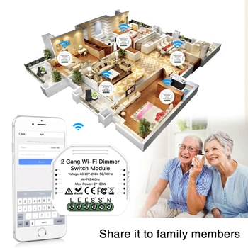 2 Way Wifi Smart Light LED Dimmer Switch Diy Breaker Module Smart Life/Tuya APP Remote Control,Works With Alexa Echo Google Home
2 Way Wifi Smart Light LED Dimmer Switch Diy Breaker Module Smart Life/Tuya APP Remote Control,Works With Alexa Echo Google Home