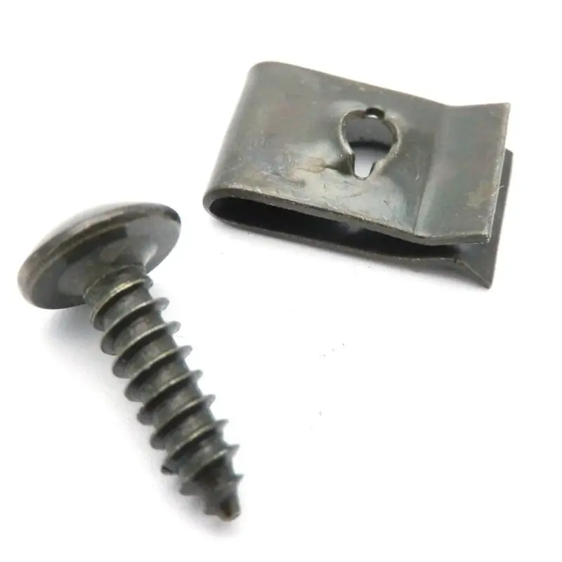 Car Fixed Self-tapping Screw Metal U-Type Clip With Screw Car Bumper Fender Trim Panel Fasteners For Fender Bumper Leaf Board
Car Fixed Self-tapping Screw Metal U-Type Clip With Screw Car Bumper Fender Trim Panel Fasteners For Fender Bumper Leaf Board