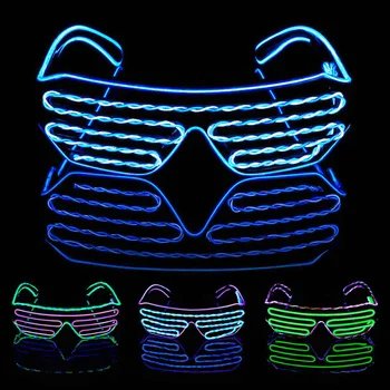 Party Voice Control LED Dual Color Glow EL Glasses Shade Light Up Flashing Blink DJ Sunglasses Glow Party Supplies
Party Voice Control LED Dual Color Glow EL Glasses Shade Light Up Flashing Blink DJ Sunglasses Glow Party Supplies