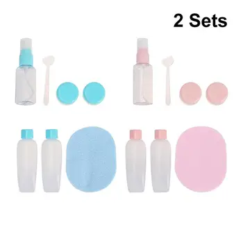 2 Sets Travel Spray Bottle Set Leak-Proof Empty Squeeze Bottles For Refilling Shampoo Lotion (7pcs In 1 Set, Lake Blue And Pink)
2 Sets Travel Spray Bottle Set Leak-Proof Empty Squeeze Bottles For Refilling Shampoo Lotion (7pcs In 1 Set, Lake Blue And Pink)